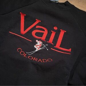 Vintage 90s skiing Vail Colorado sweatshirt